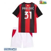 AC Milan Strahinja Pavlovic #31 Hjemmedraktsett Barn 2026-27 Kortermet (+ Korte bukser)